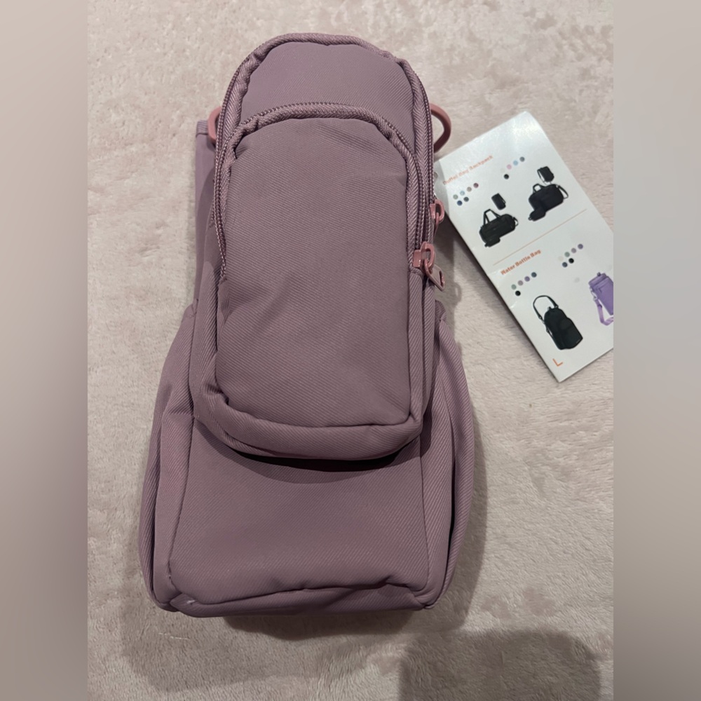 Elegant Mauve Women's bottle Bag with strap and phone pocket